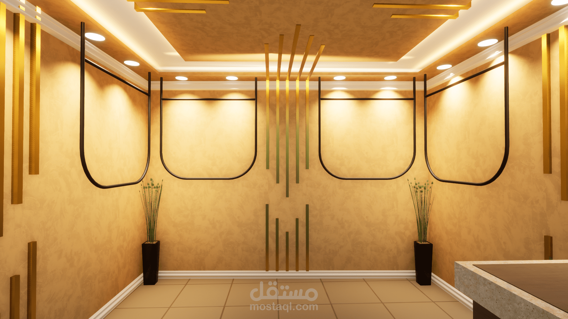 تصميم داخلي لمحال ملابس جاهزه