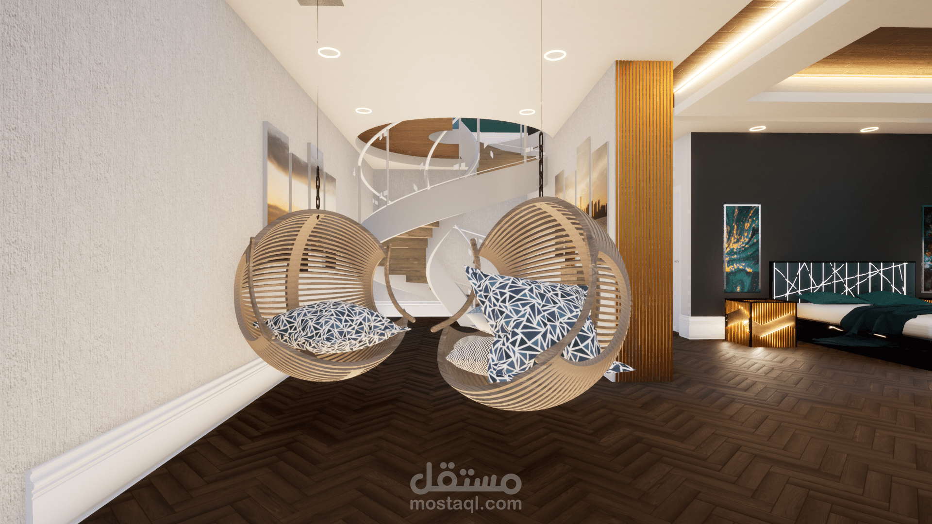 تصميم معماري و تصميم داخلي لشالية