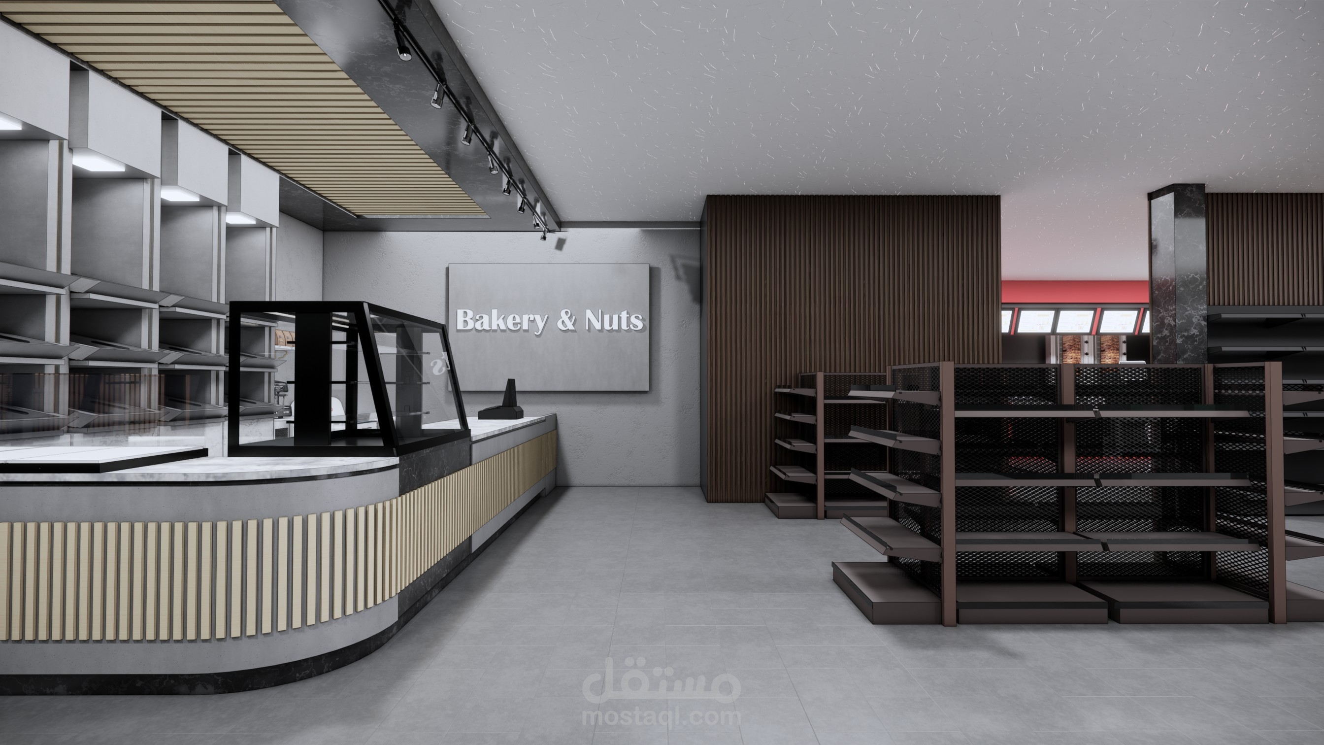 تصميم داخلي لسوبر ماركت / بوثات