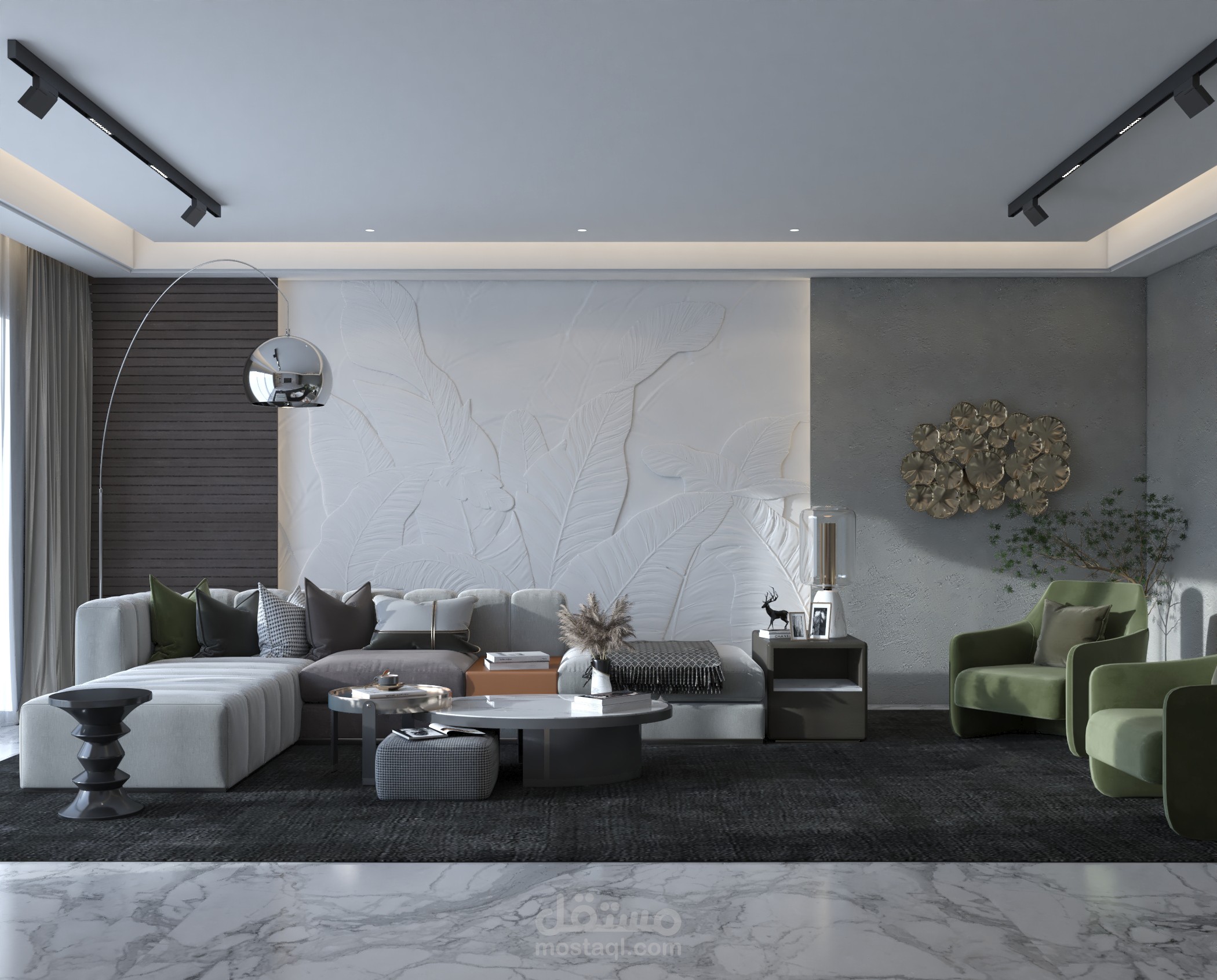 تصميم غرفة معيشة مودرن