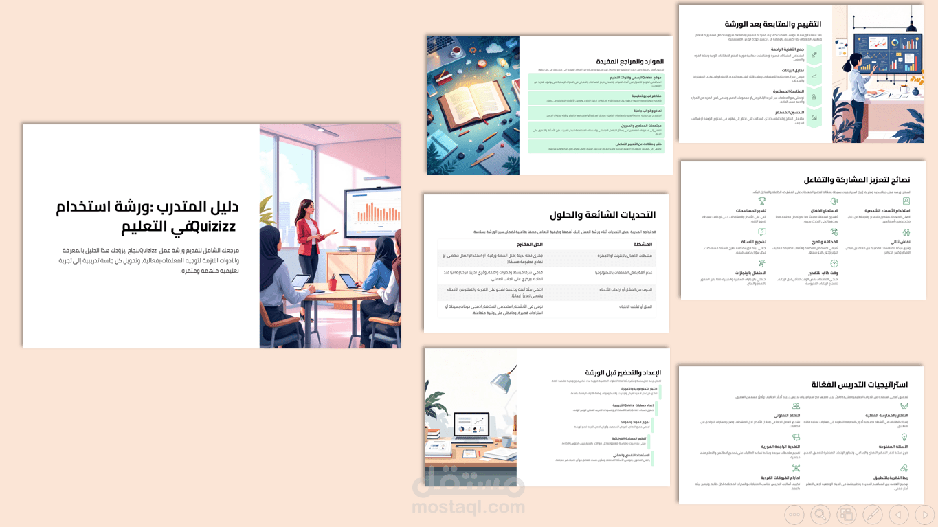 إعداد وتصميم حقيبة تدريبية متكاملة (دليل المدرب + دليل المتدرب)