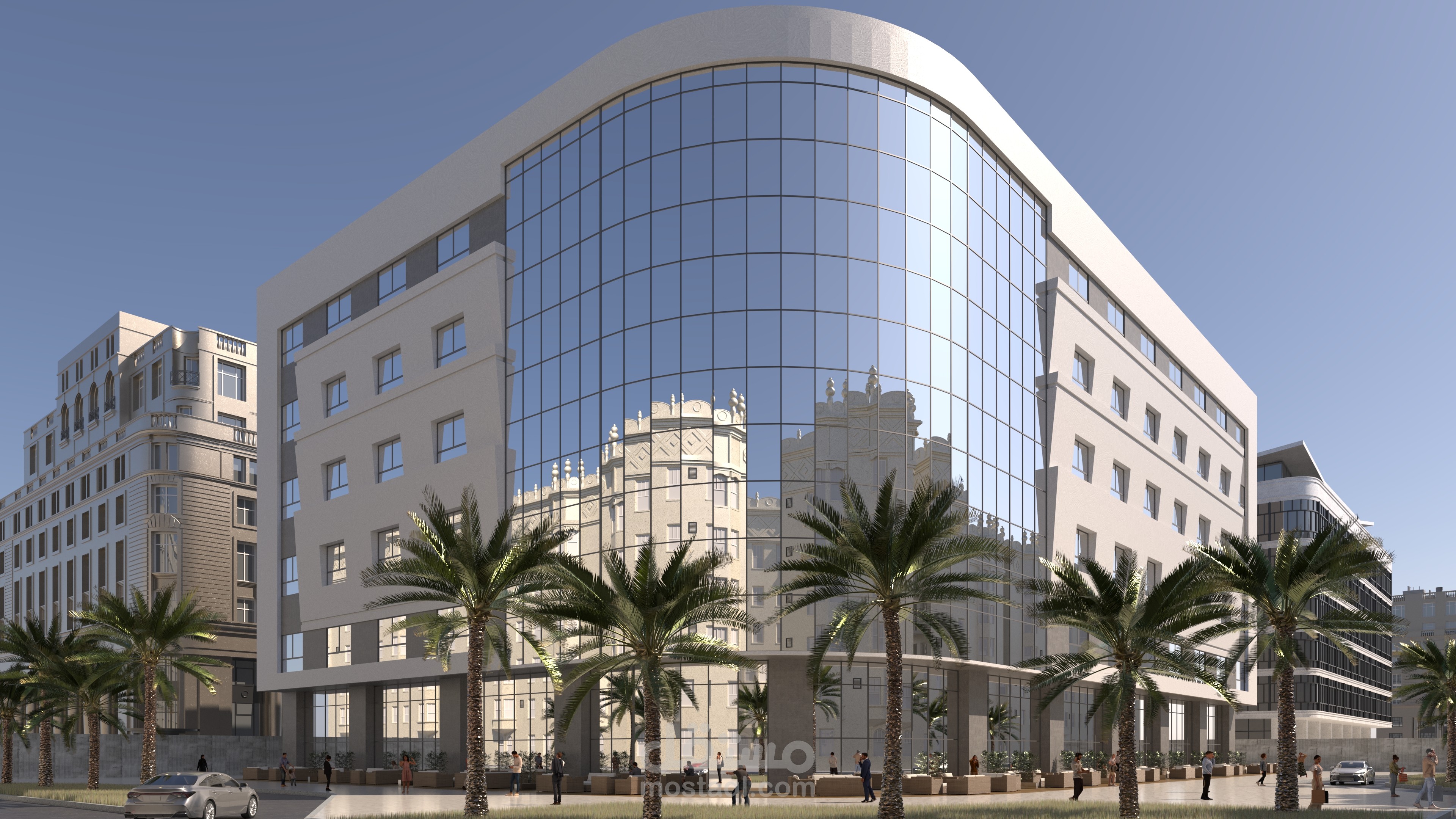 تصميم خارجي لمبنى اداري بالقاهرة