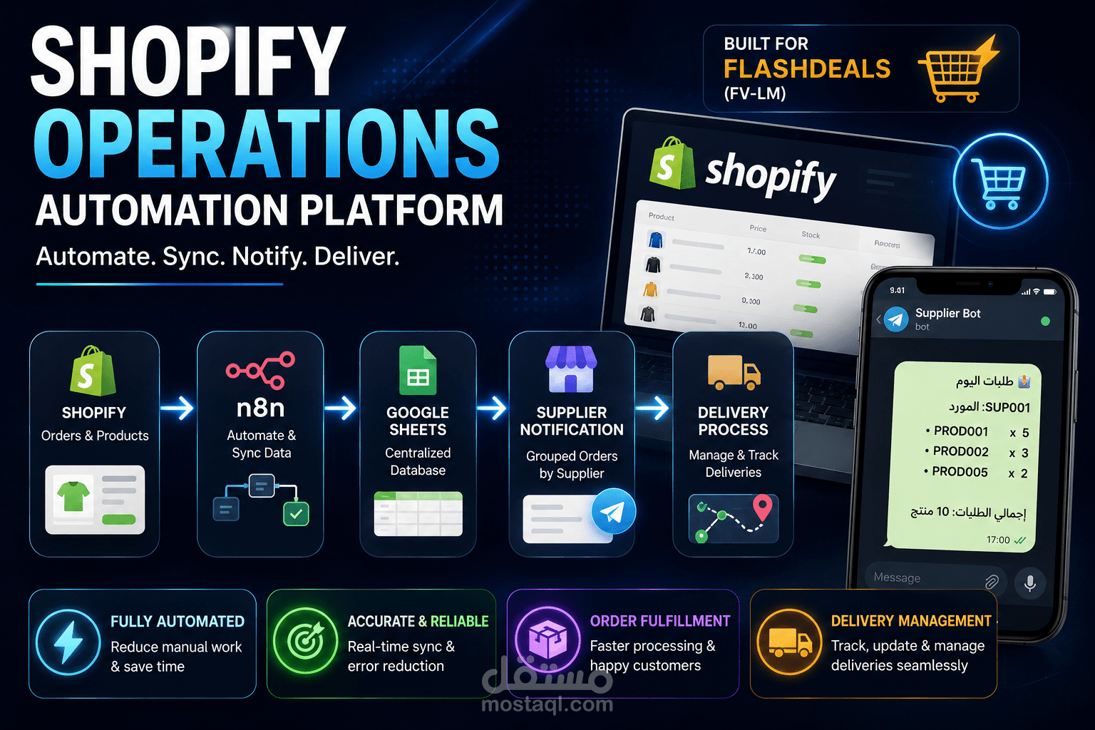 Shopify Operations & Fulfillment Automation System ( Suppliers & Customers )