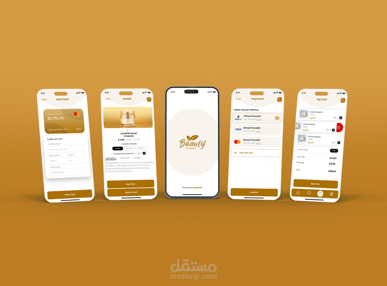 تصميم متجر تجميل احترافي (UI/UX) مُحسّن لزيادة المبيعات وتجربة العميل.