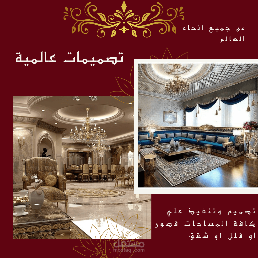 تصميم اعلانات وادارة حملات اعلانية لشركات الديكور الداخلي للمنازل والفلل