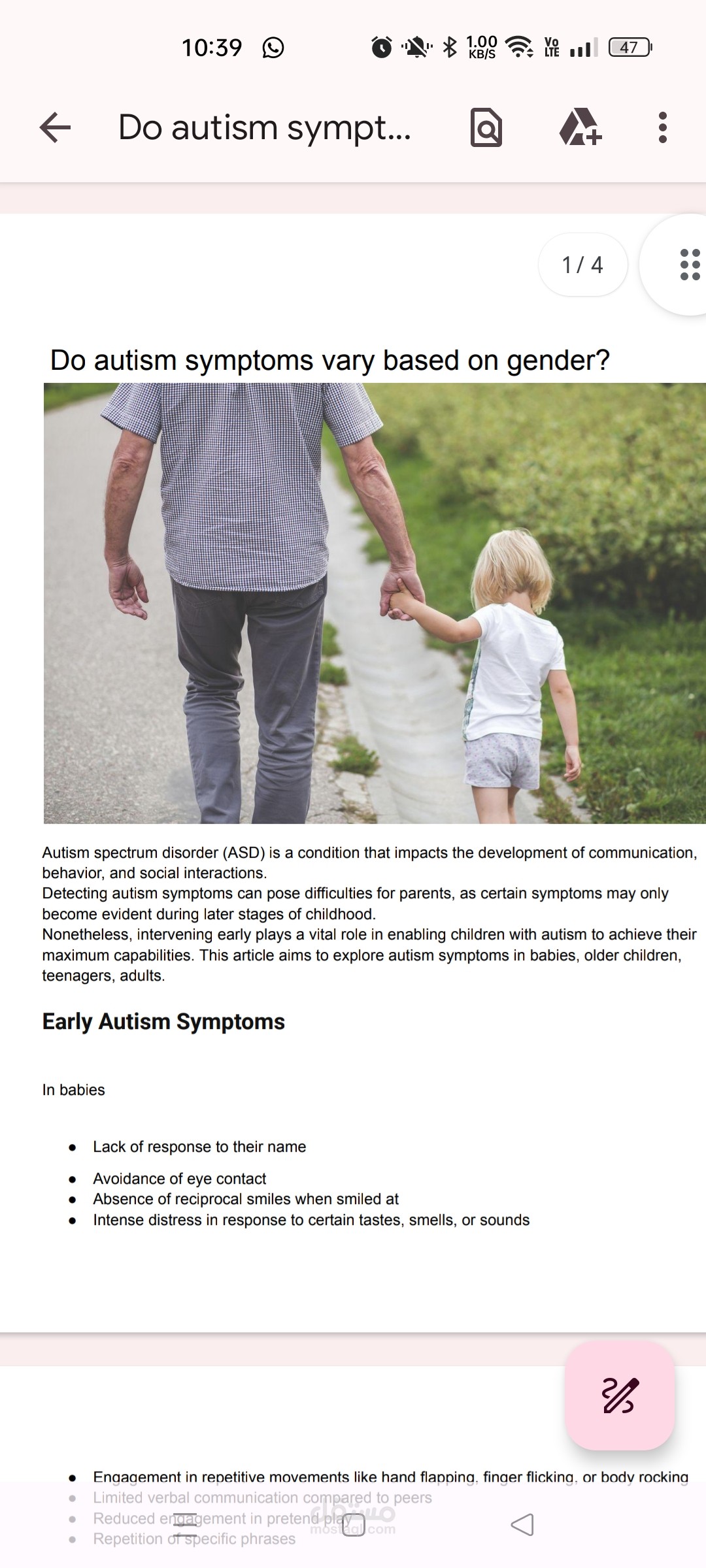 Do autism symptoms vary based on gender?