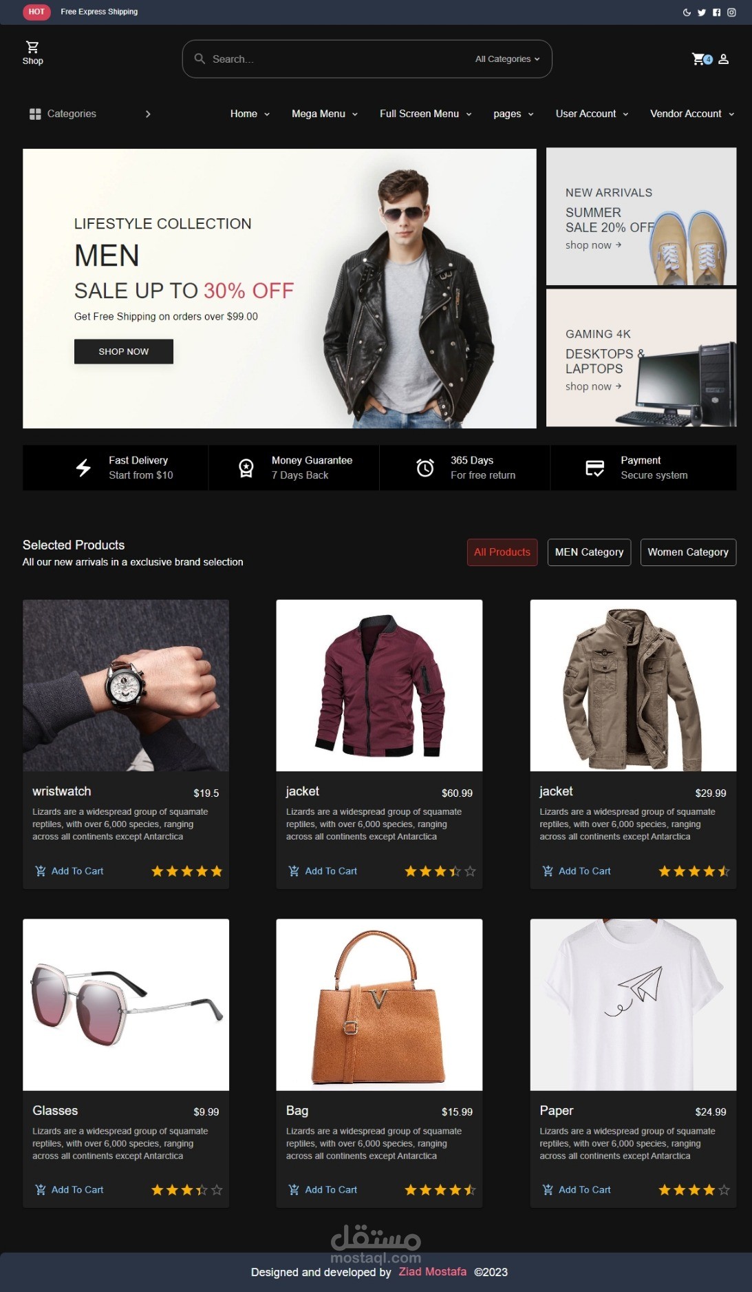 React E-commerce with Strapi