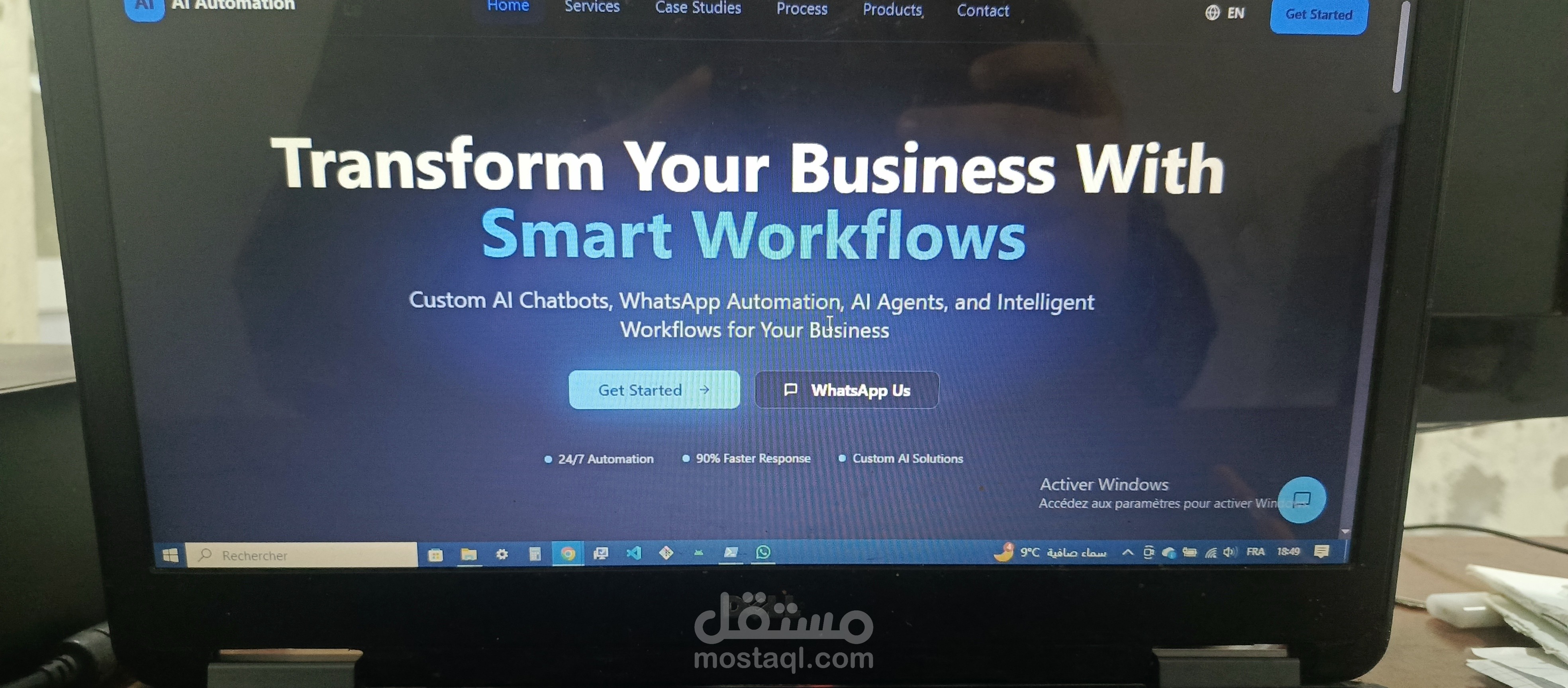 تصميم موقع إلكتروني إحترافي ذات واجهة عصرية
