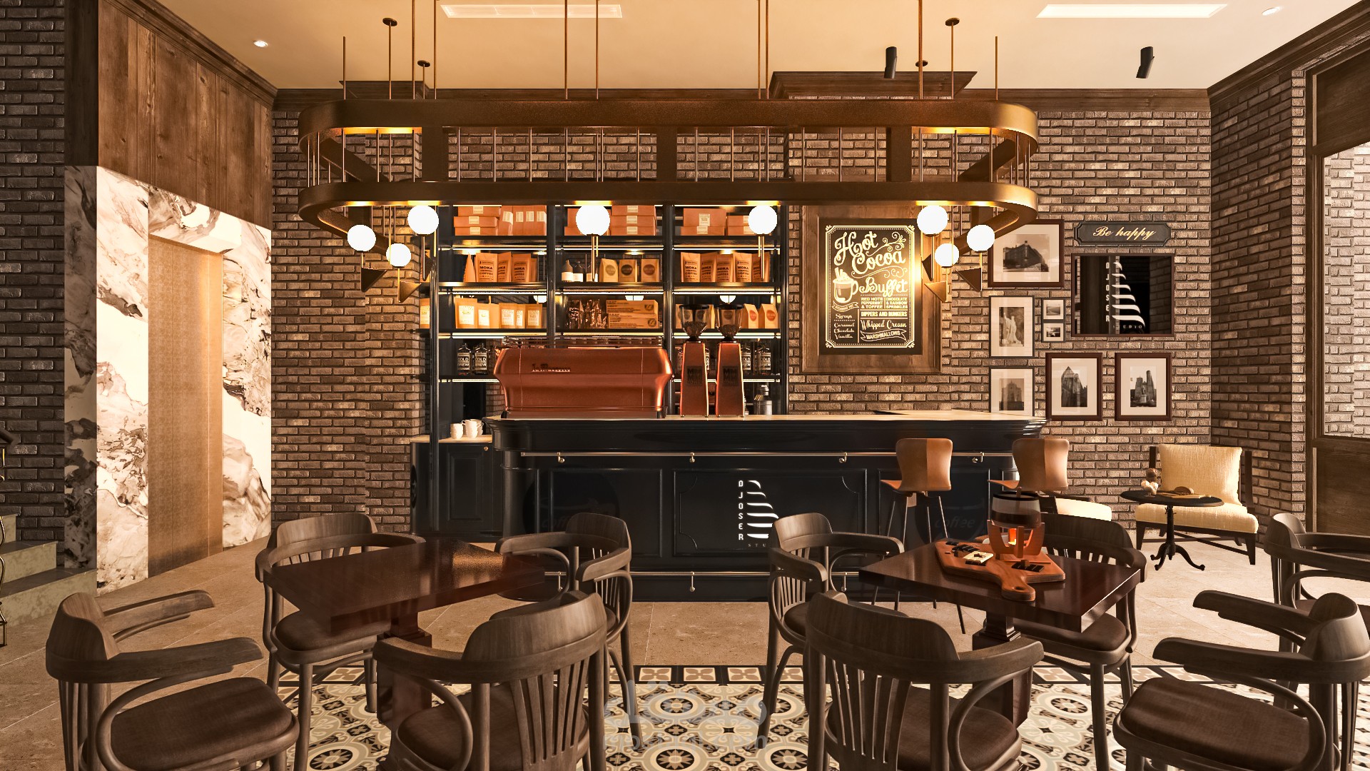 interior design of coffee shop