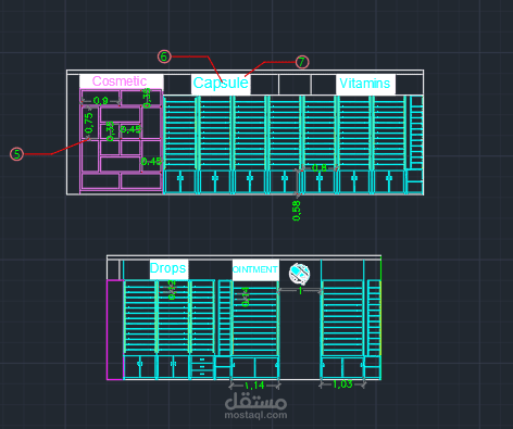 تصميم واجهات لمشروع صيدلية
