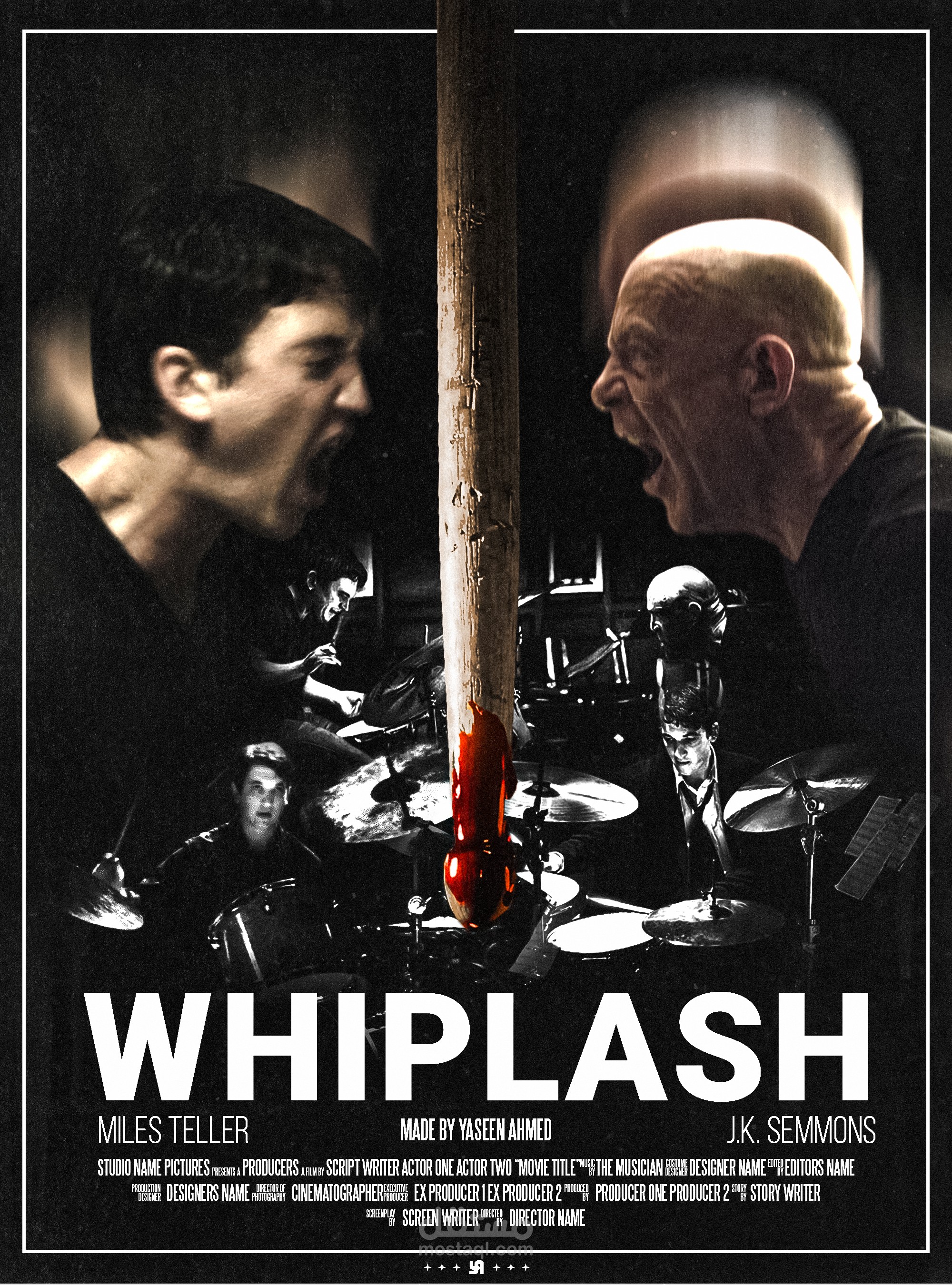 تصميم بوستر fan made لفيلم whiplash