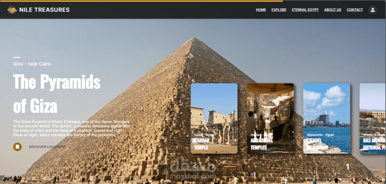 Egypt Tourism Interactive Website
