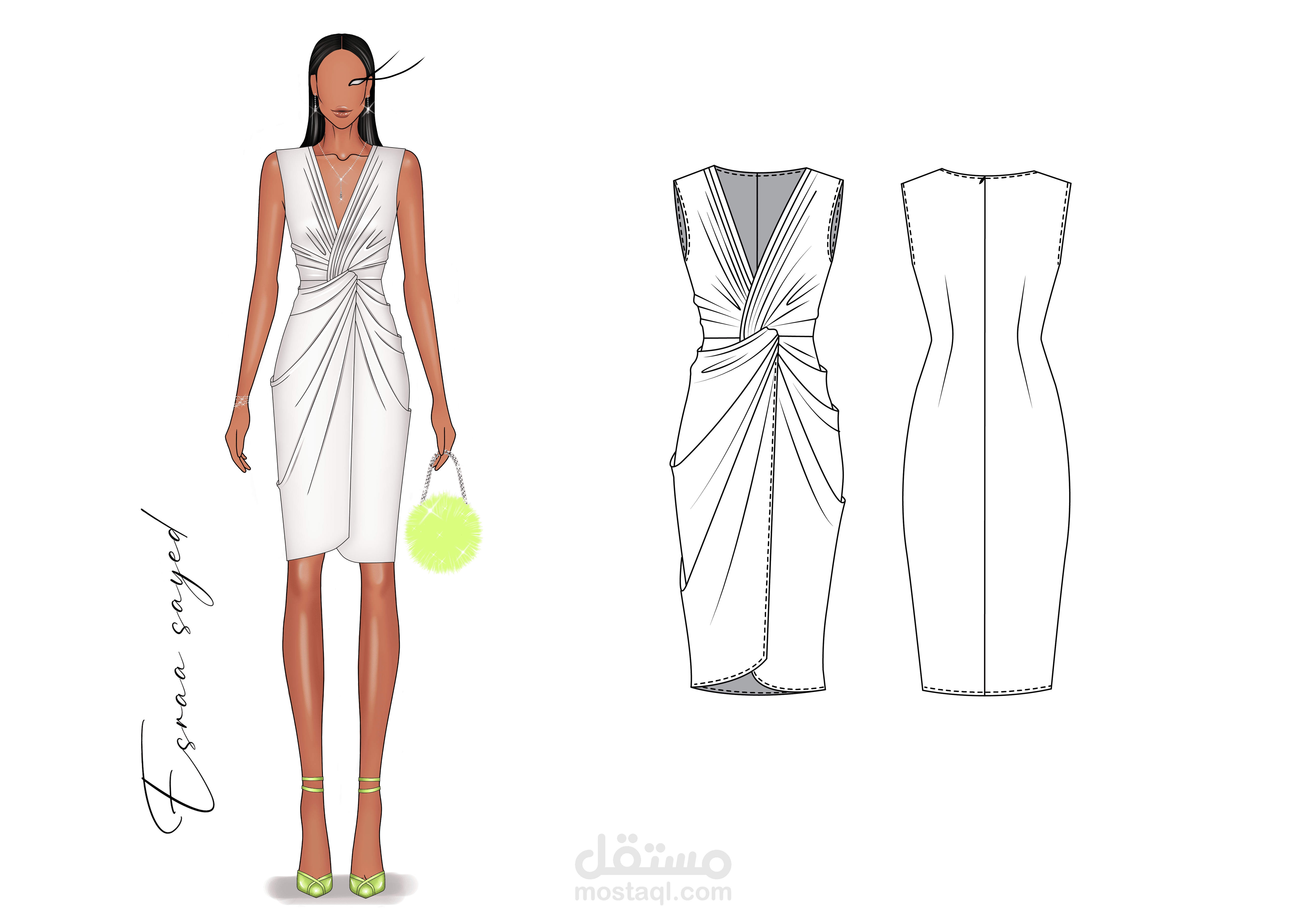 تصميم رقمى مع تصميم مسطح