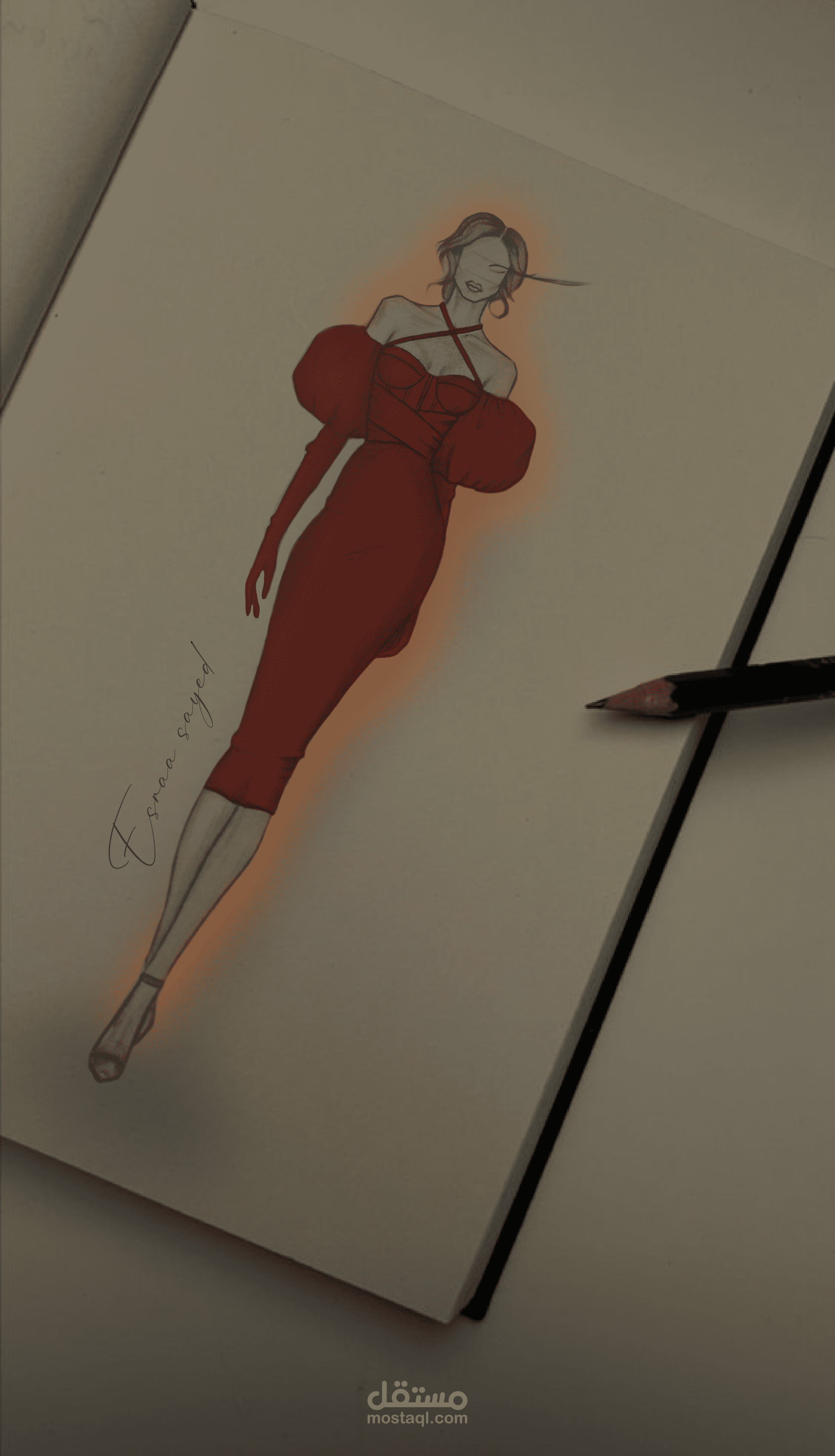 تصميم فستان سهرة