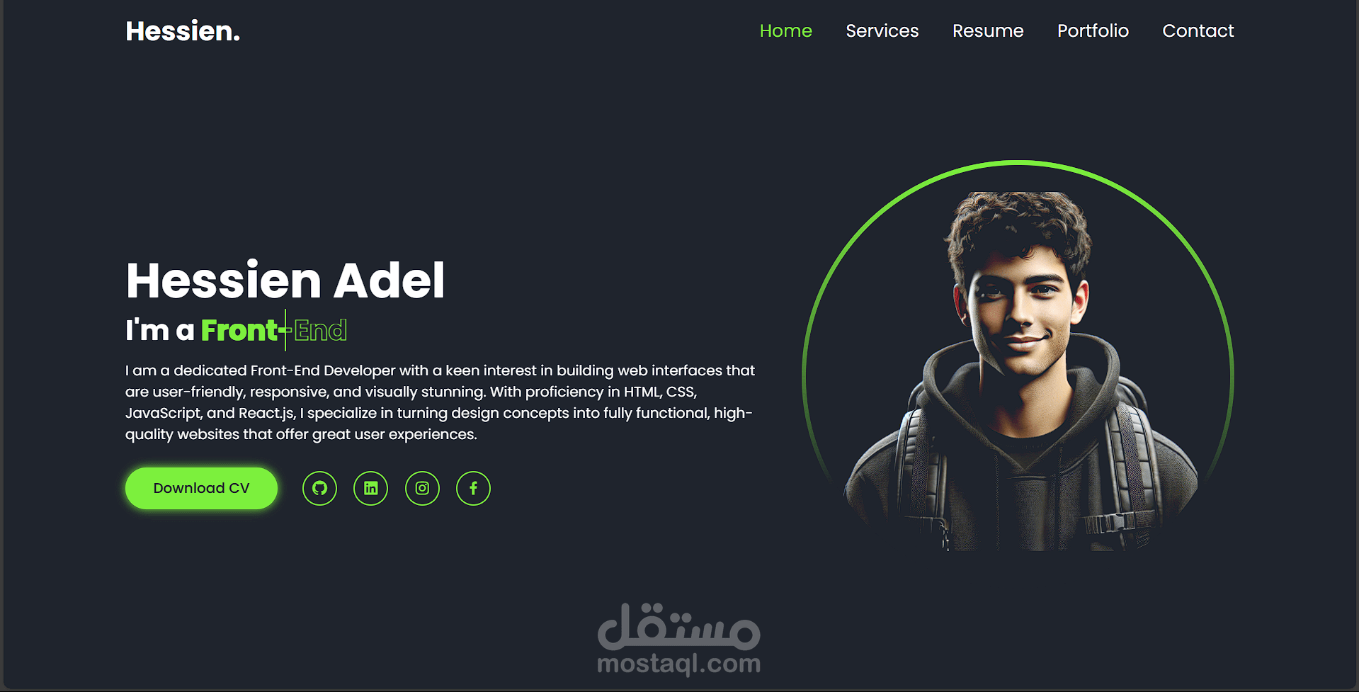 بورتفوليو احترافي  الخاص بي