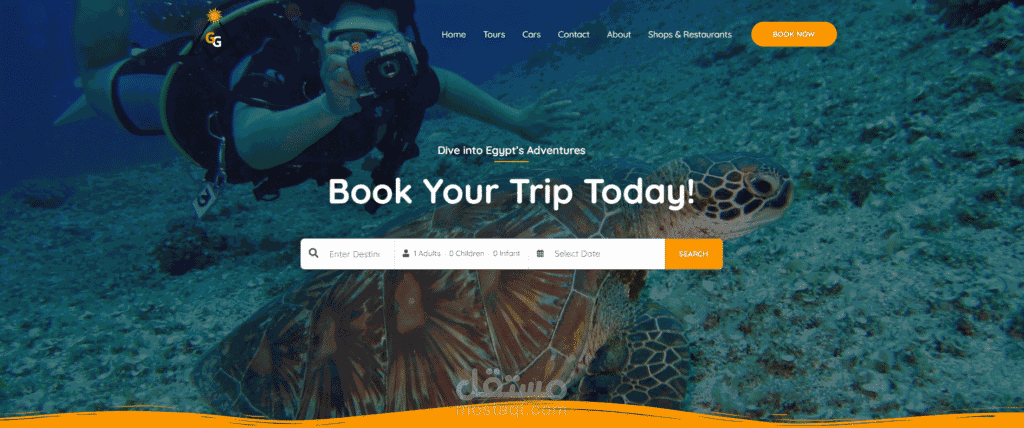 تصميم وتطوير موقع Egypt Golden Gate Tours للسياحة والرحلات