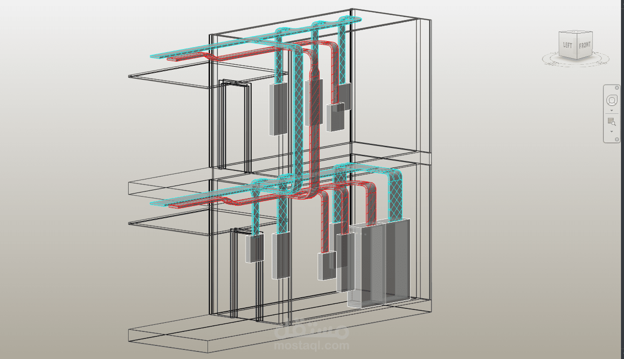 تصميم كهربي لمبني اداري باستخدام الريفت
