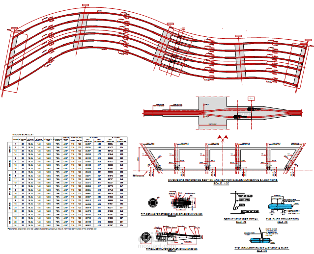 عمل Shopdrawing لكباري سابقة الإجهاد Post-Tension