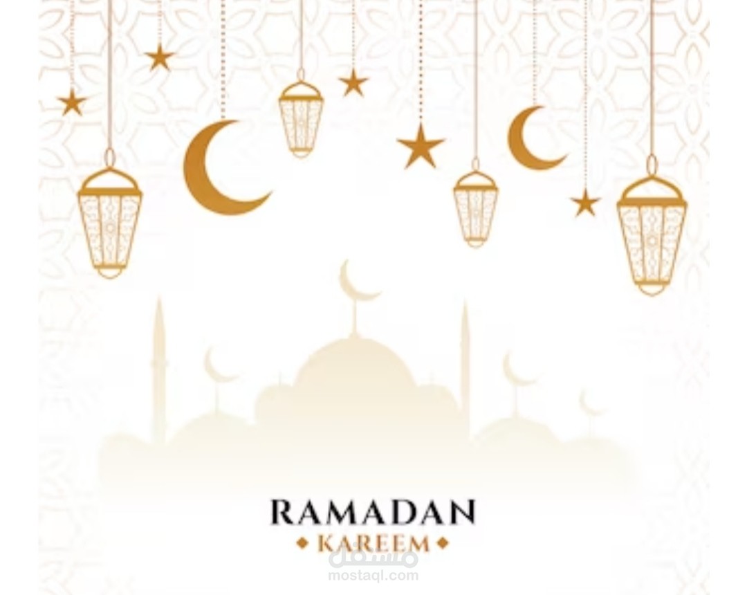 تصميم بطاقة رمضانية