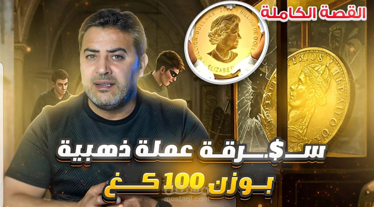 سكربت محتوى قصصي يوتيوب عن عملية سرقة اكبر عملة ذهب بالعالم وزنها ١٠٠ كيلوجرام