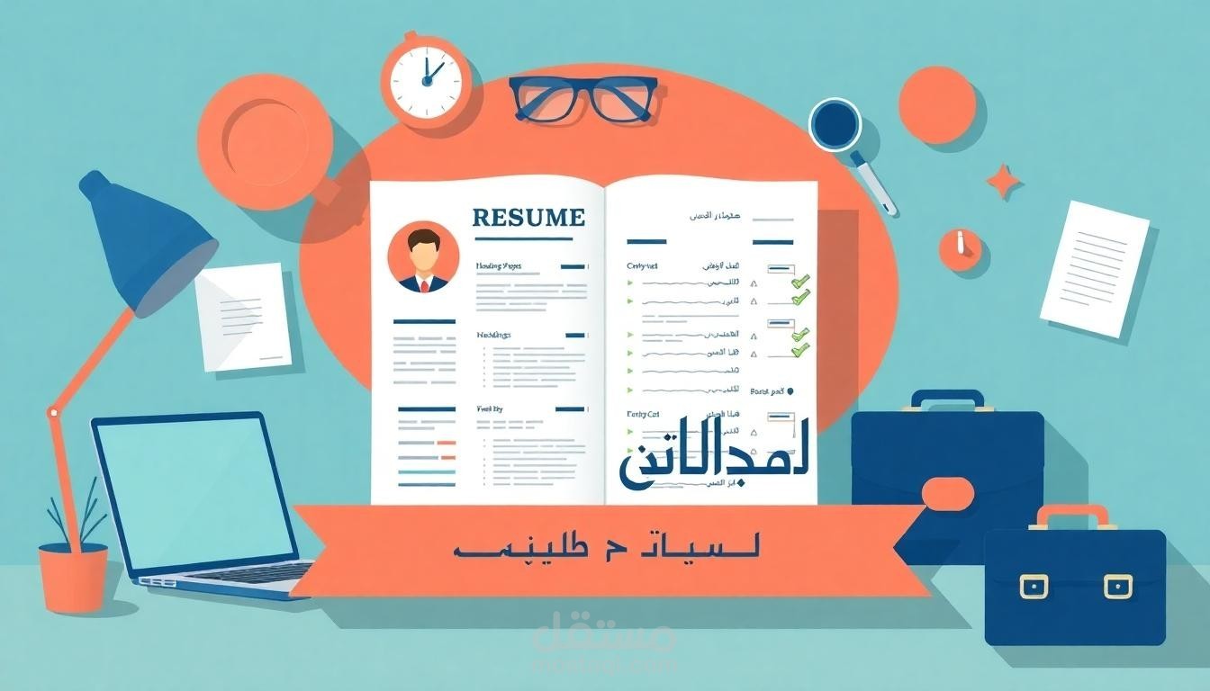تصميم سيرة ذاتية احترافية بتنسيق قابل للطباعة والتحميل