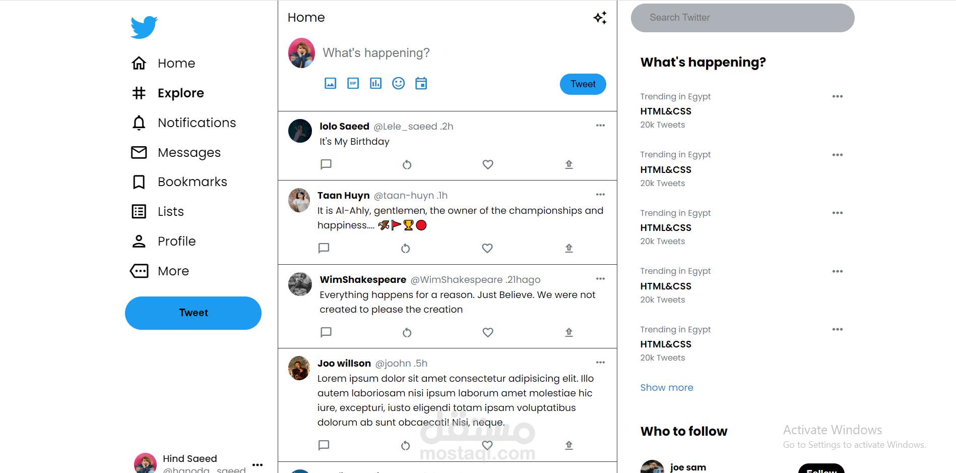 template for twitter