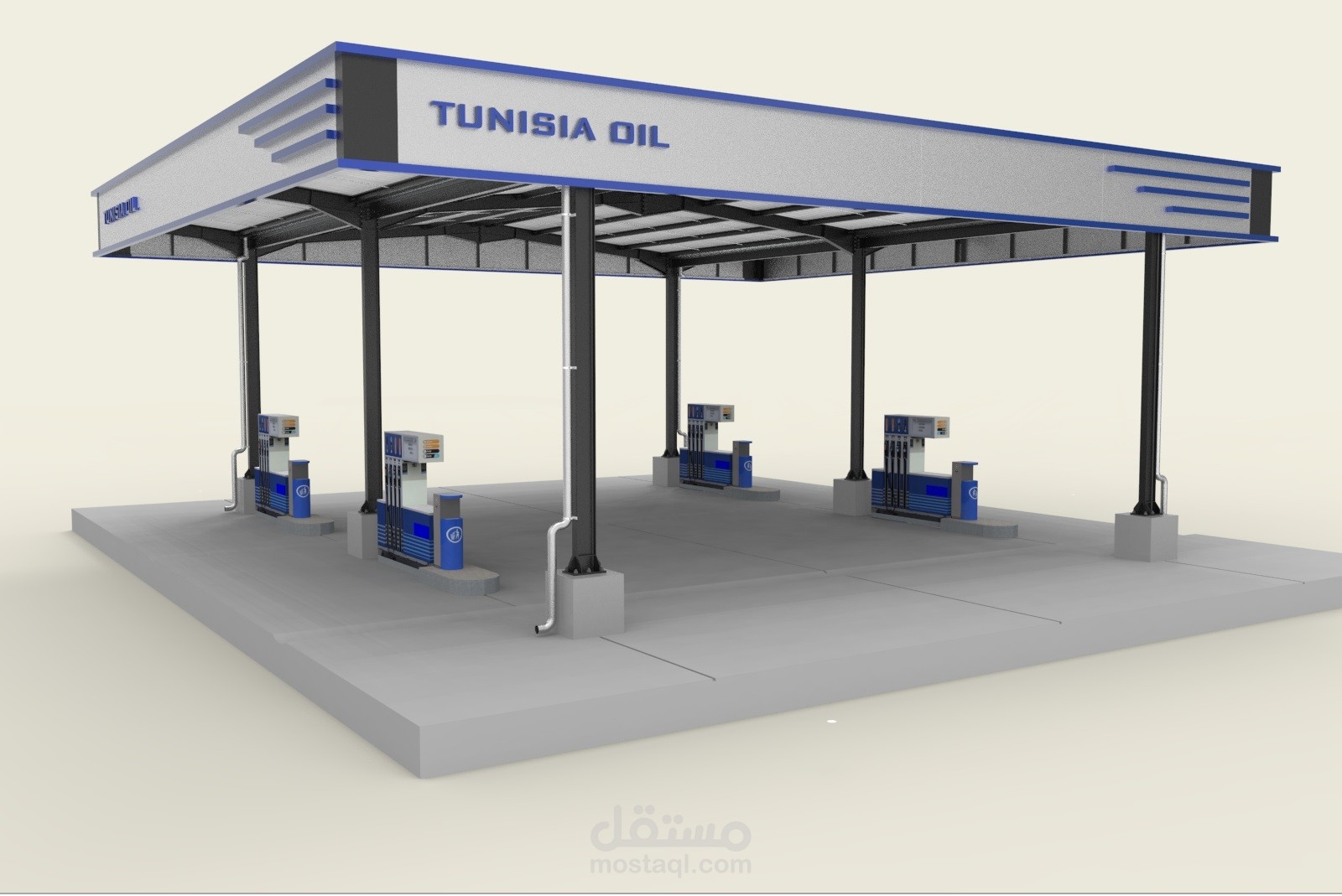 مظلّة محطات الوقود (Oil & Gas Station Canopy)