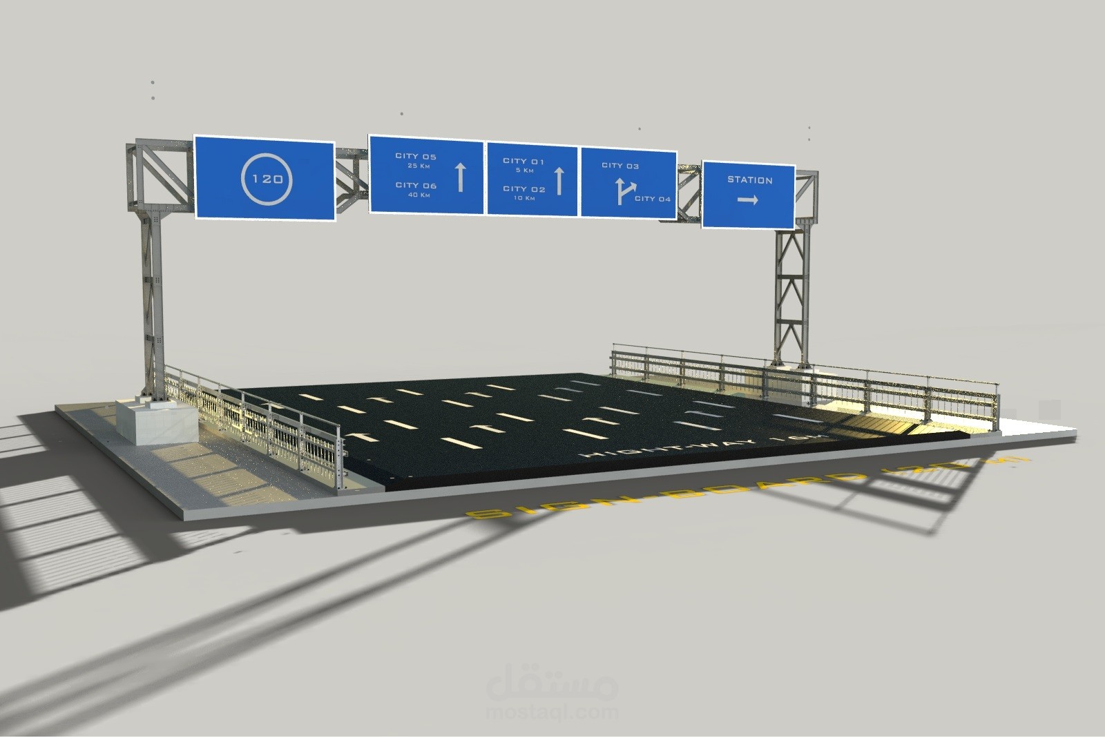لوحة إعلانية علوية فوق الطريق السريع (Overhead Highway Billboard)