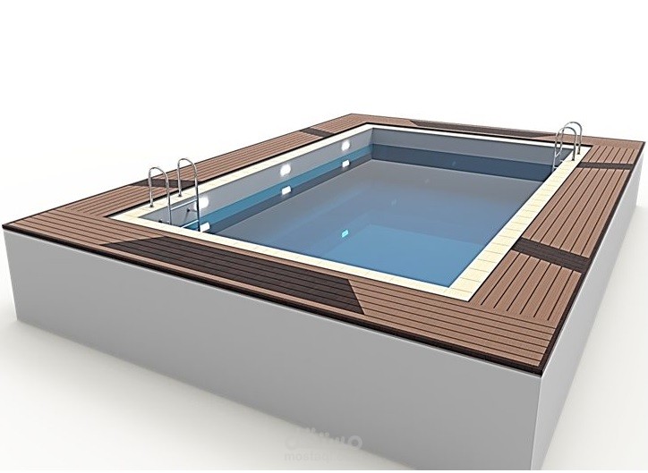 تصميم محيط مسبح PVC  (WOOD EFFECT)