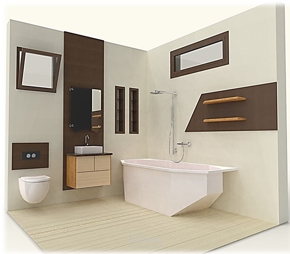 تصميم حمام عصري ( Modern WC)