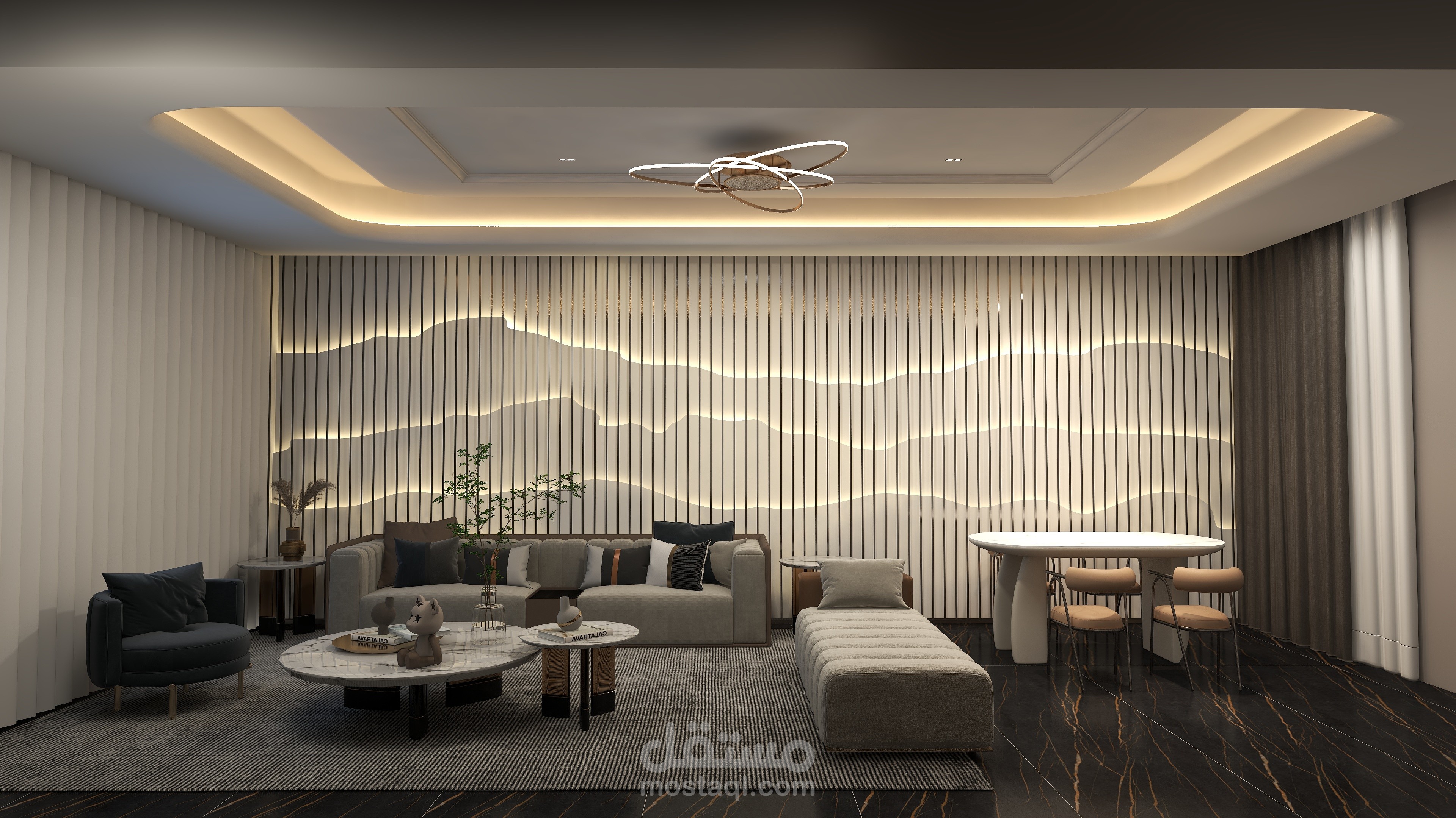 تصميم 3D  لمشروع سكني