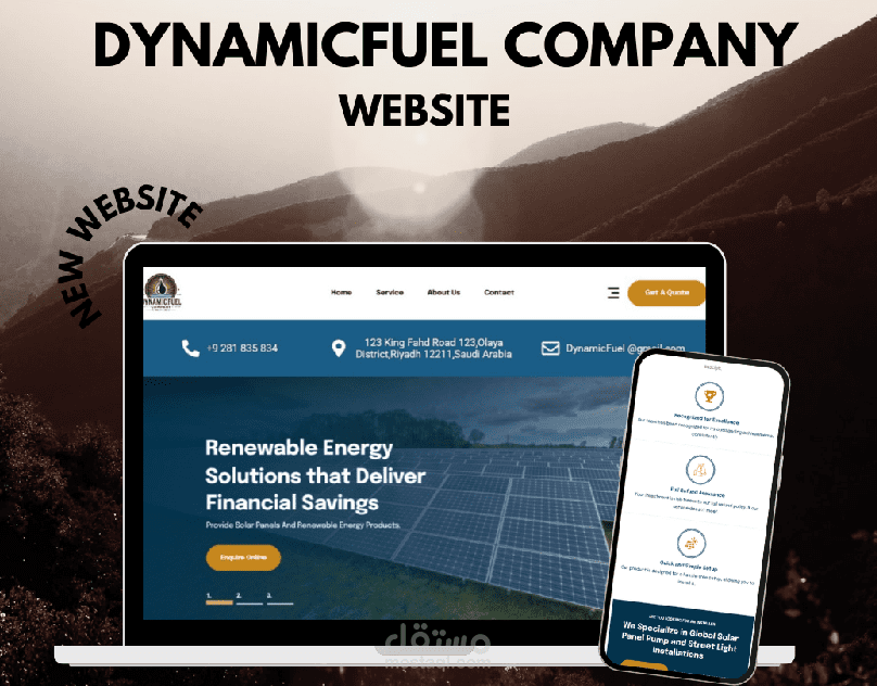 Develop a professional website for a fuel and energy company with innovative features.