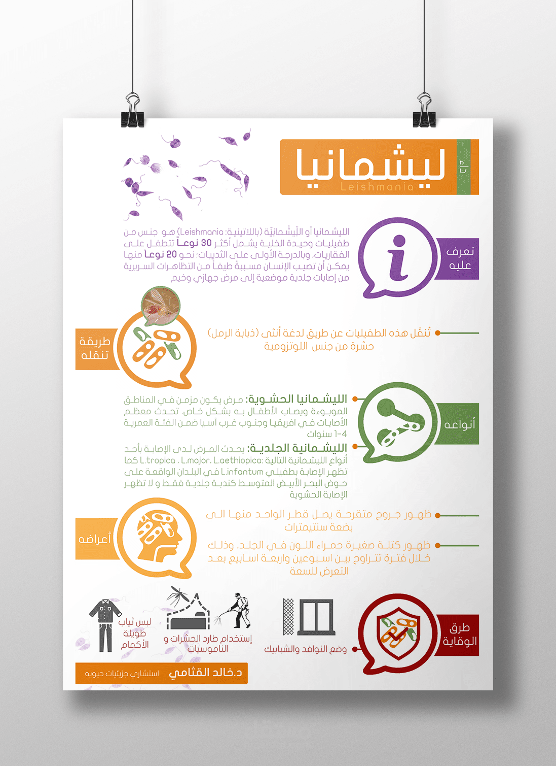 انفوجرافيك خاص بداء الليشمانيا