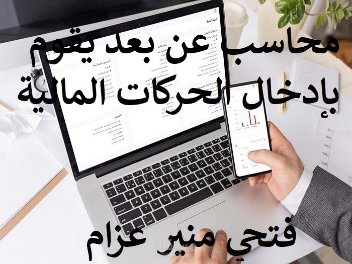 محاسب عن بعد يقوم بإدخال الحركات المالية