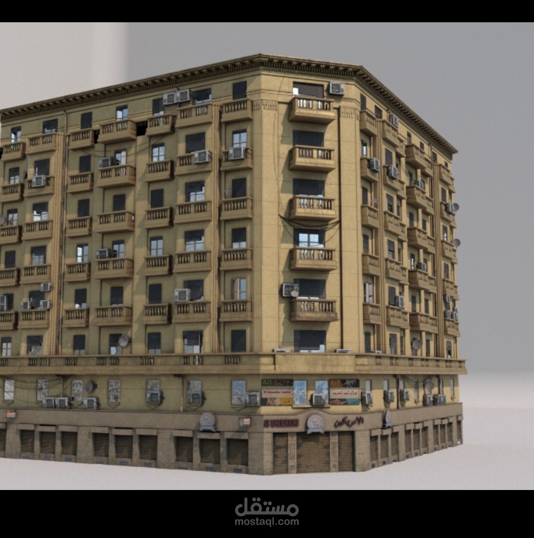 تصميم ثلاثي الأبعاد لمبني
