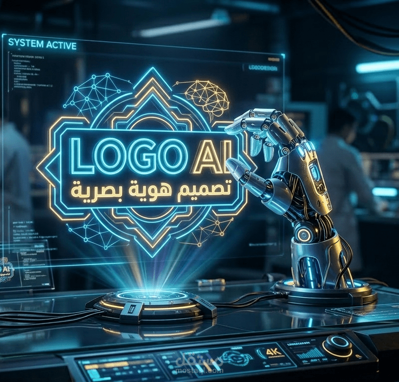 تصميم هوية بصرية عصرية لشركتك أو قناتك بلمسة ذكاء اصطناعي