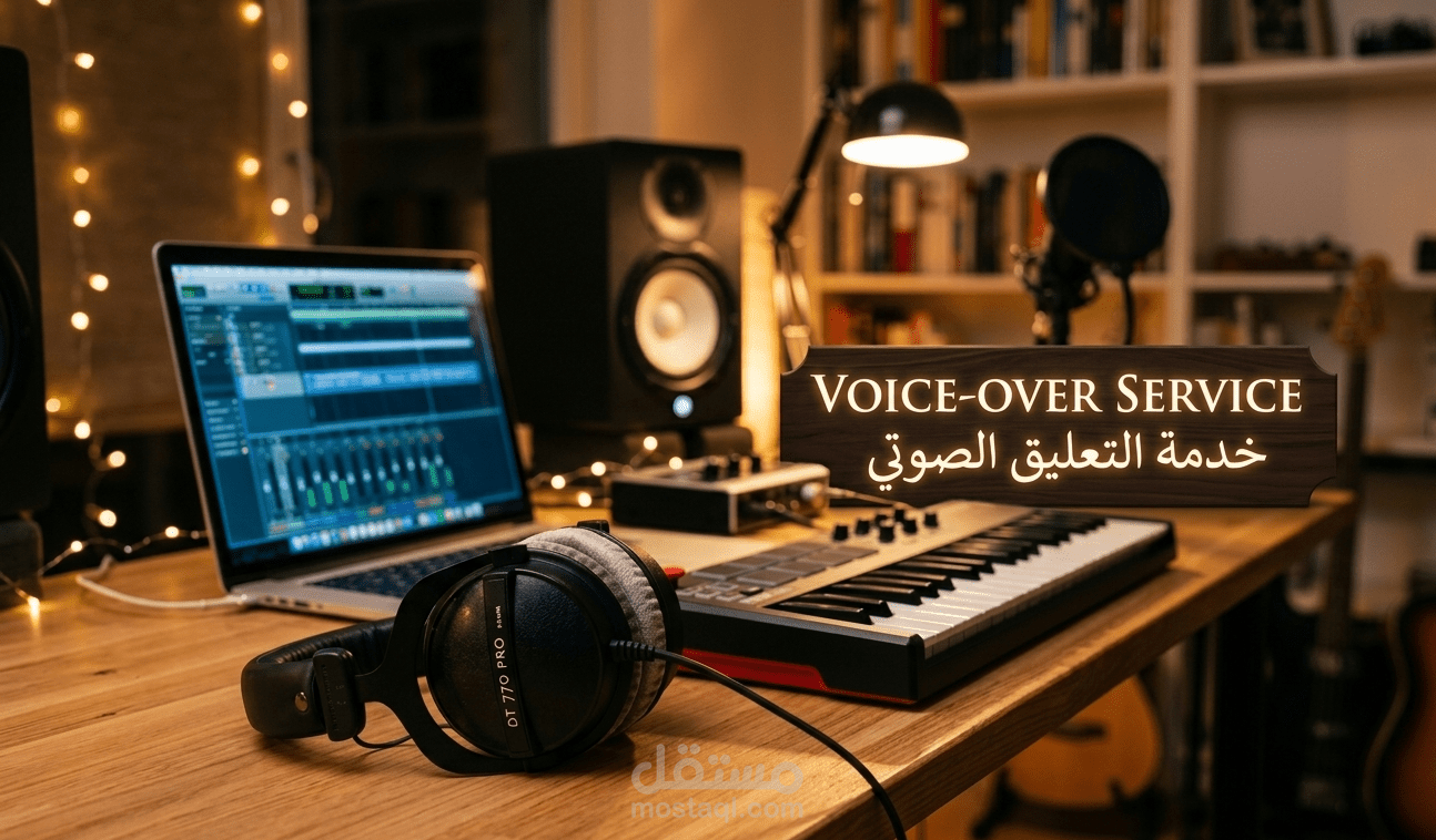 الهندسة الصوتية والتعليق الصوتي (AI Voiceover)