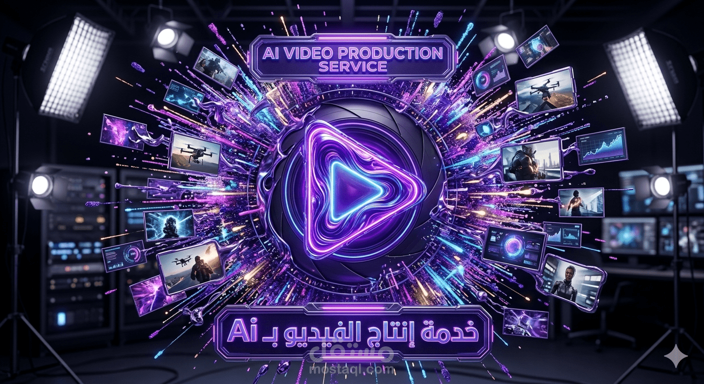 إنتاج فيديوهات احترافية (AI Video Creation)