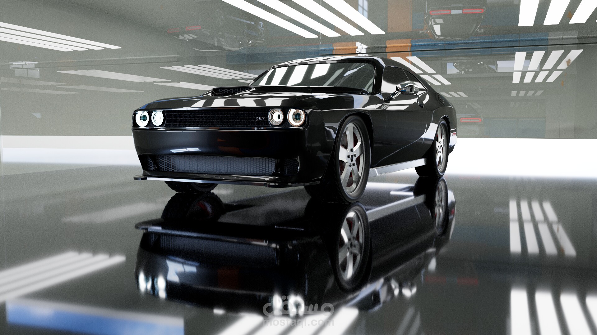 تصميم سياره ثلاثى الابعاد DODGE SRT 2017