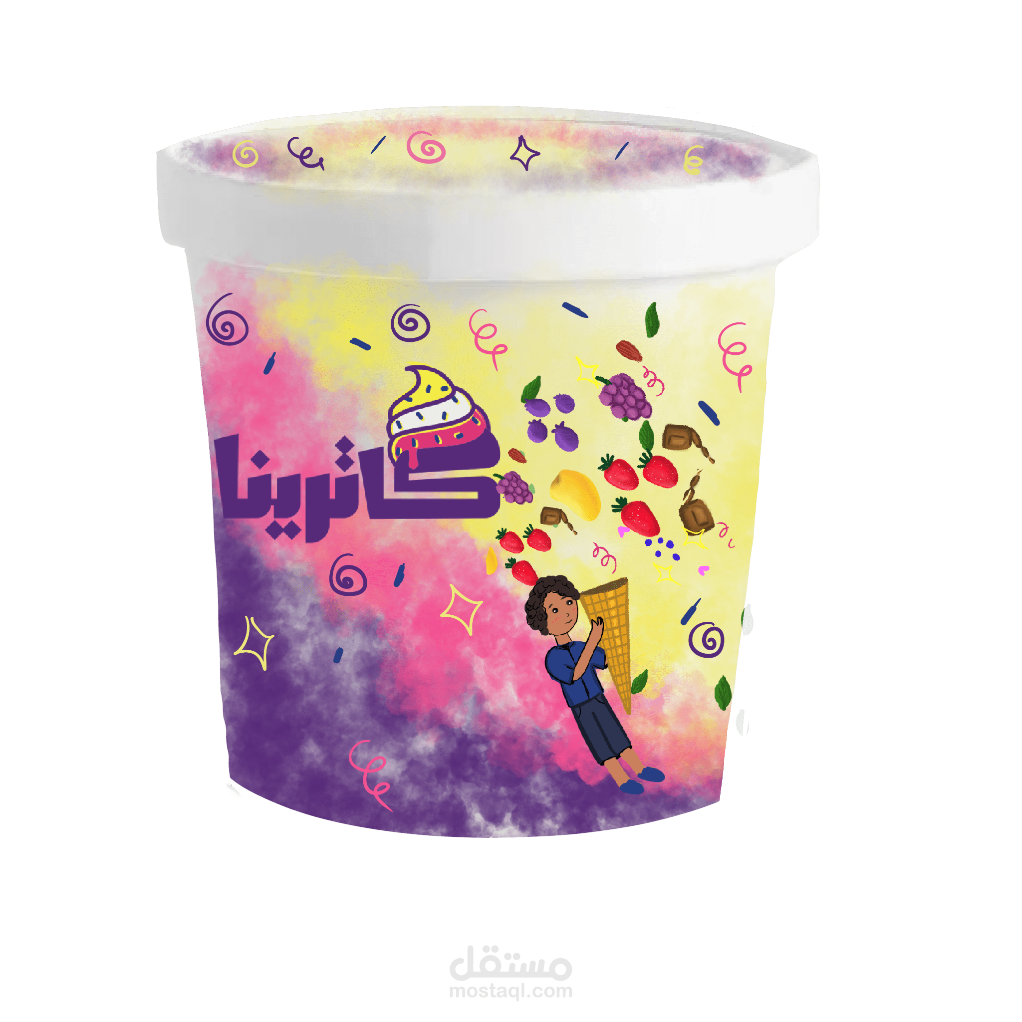تصميم لعلبة ايس كريم