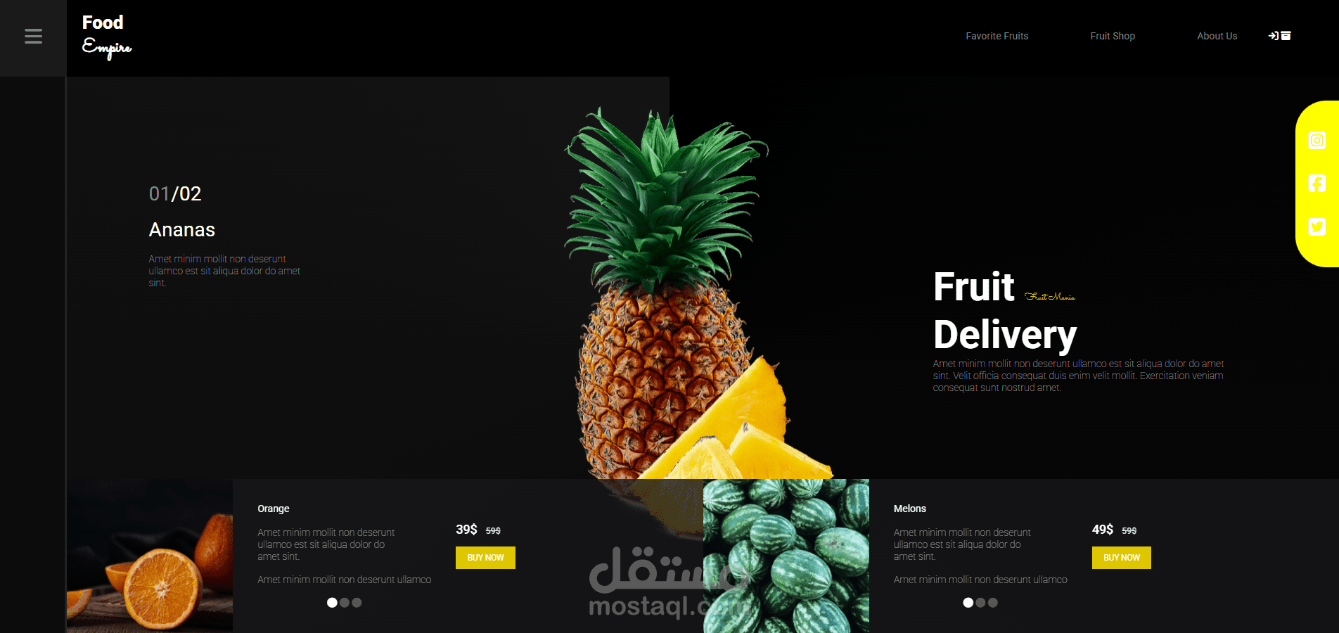 Fruit shop website
