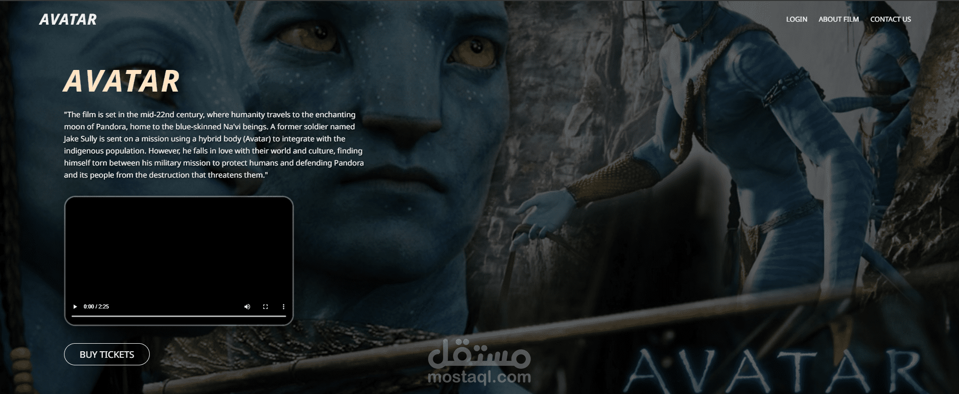 Professional Cinema & Movie Landing Page Design using HTML/CSS