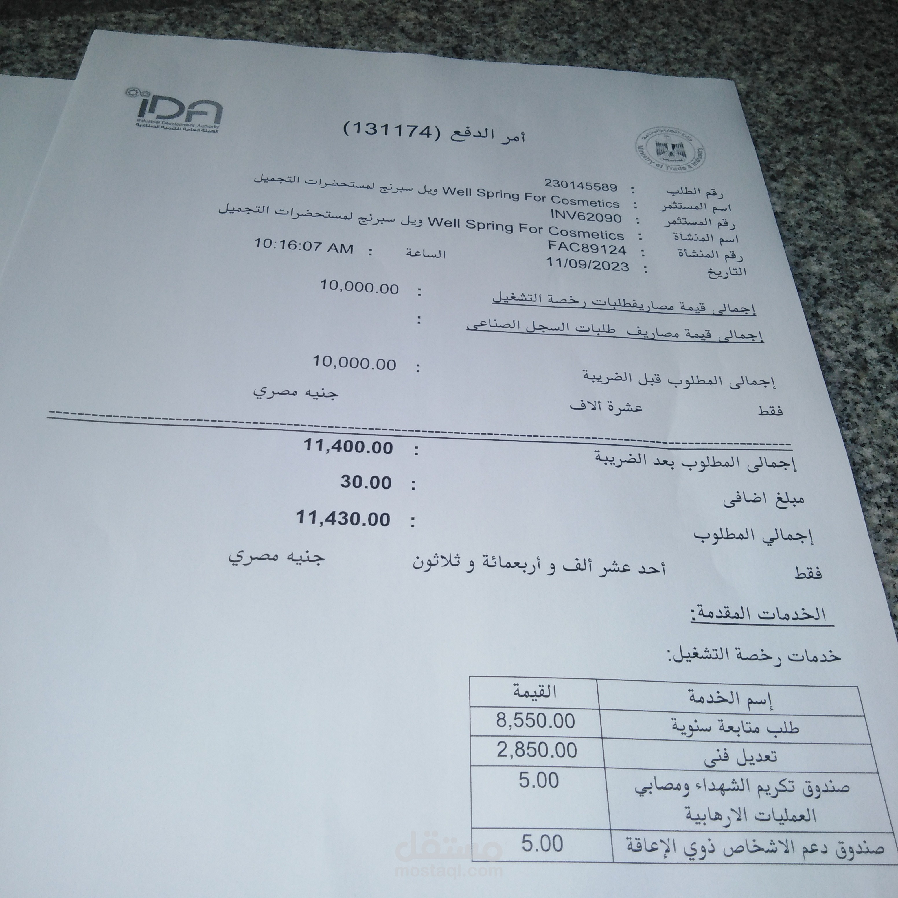 تأسيس شركة ويل سبرينج