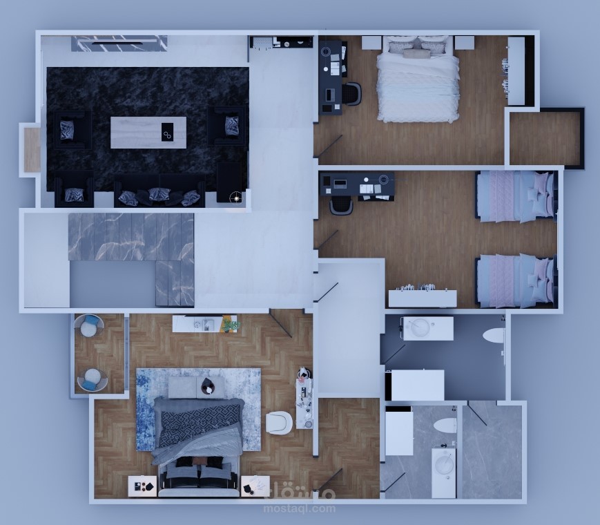 Duplex villa interior design project