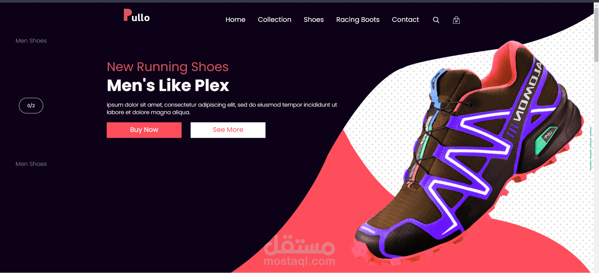 متجر الكترونى متخصص فى بيع الاحذيه الرياضيه online store for sport wear