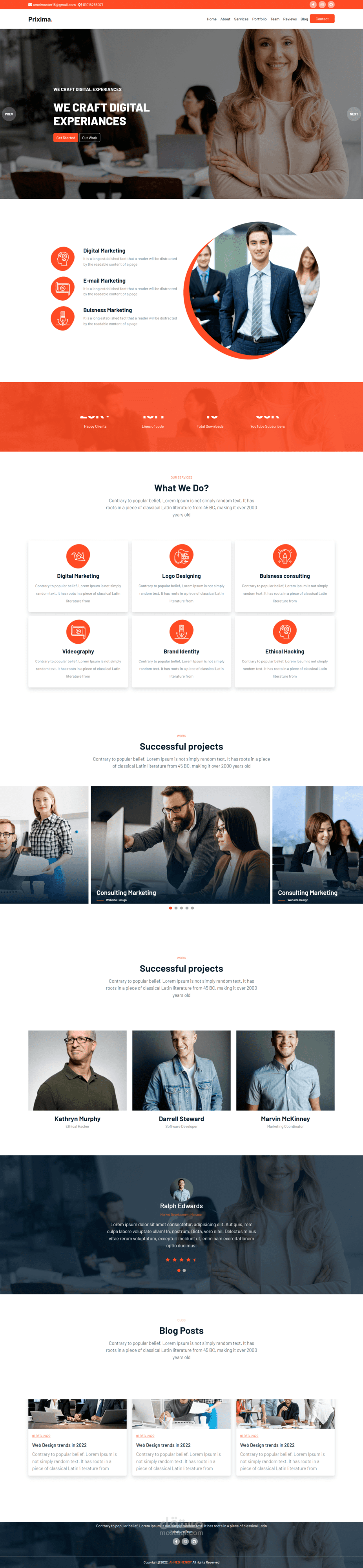 Prixima responsive site