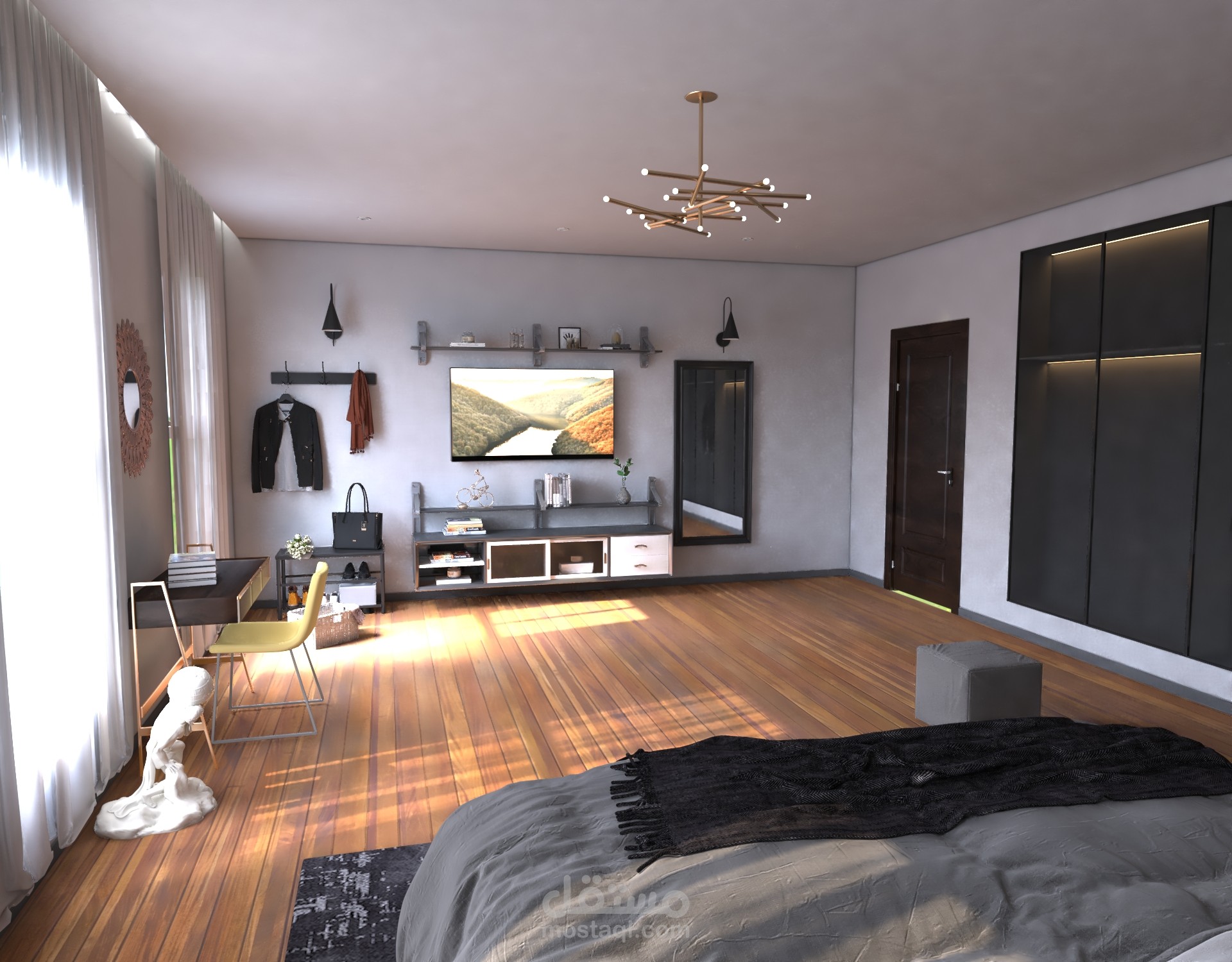 غرفة نوم نمط التصميم modern