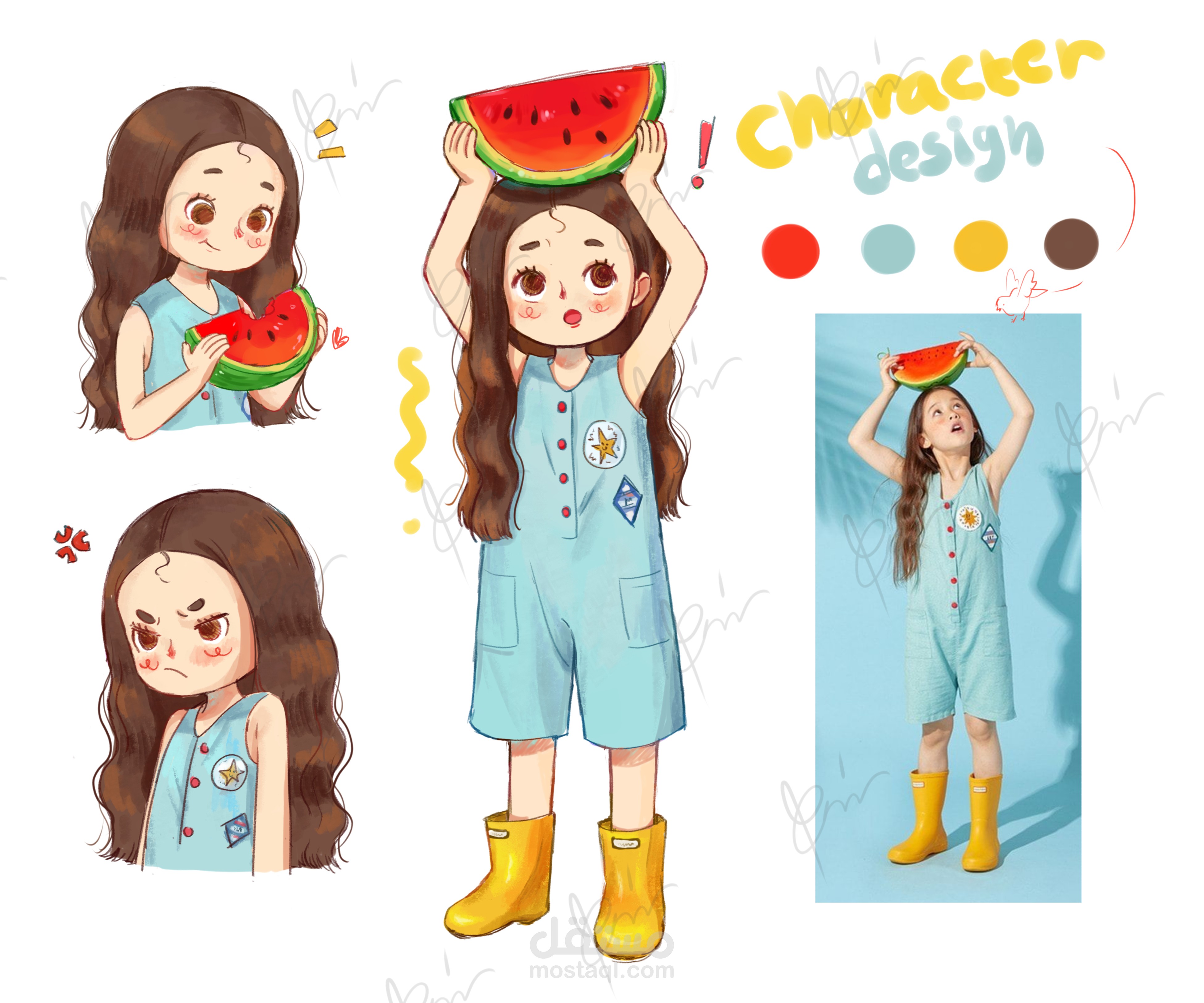 تصميم شخصية كرتونية