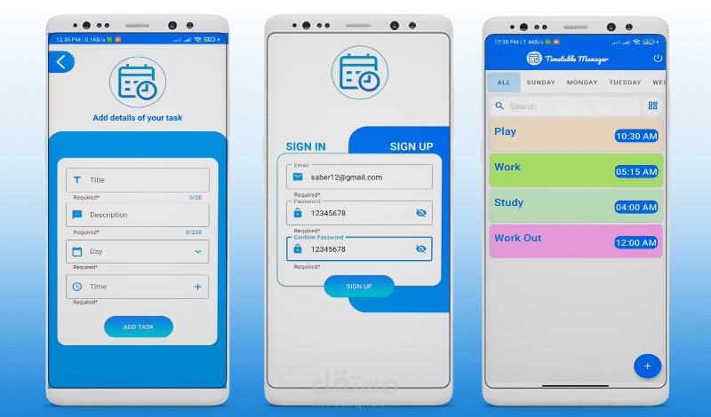 Timetable Manager App | تطبيق خاص بترتيب مواعيدك بطريقة سهلة ومميزة