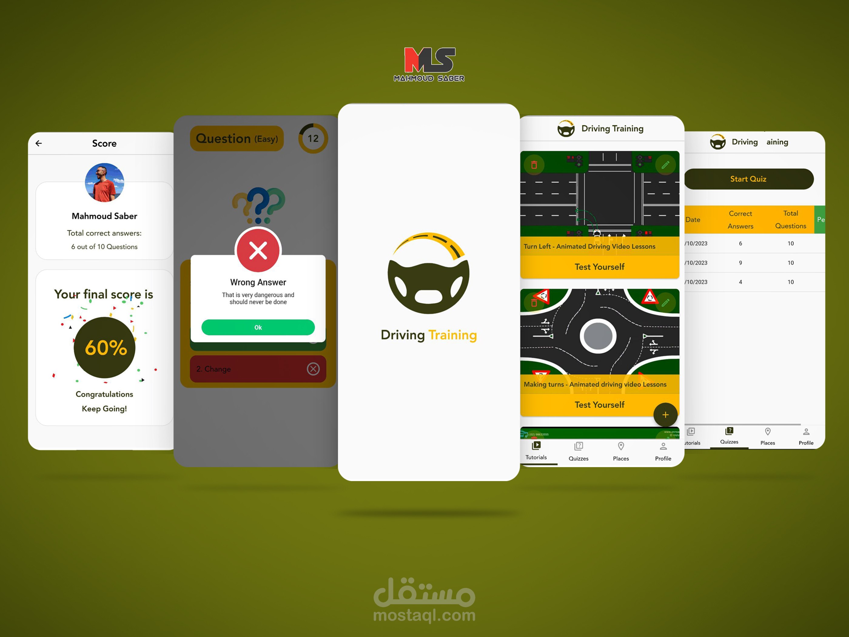 التدريب على القيادة | تطبيق يهدف إلى تعليم السائقين وتوجيههم لأماكن الاختبارات الرسمية، وذلك من خلال توفير دروس تعليمية واختبارات نظرية.